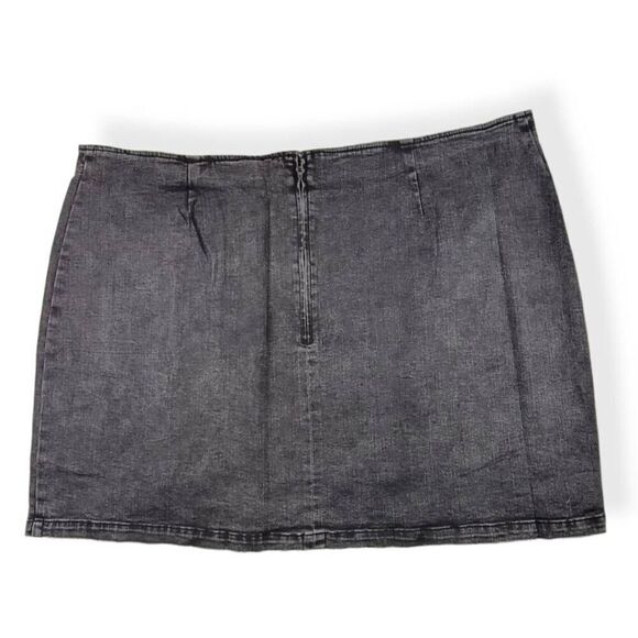 Wild Fable Black Mini Jean Skirt 22W - Picture 2 of 3